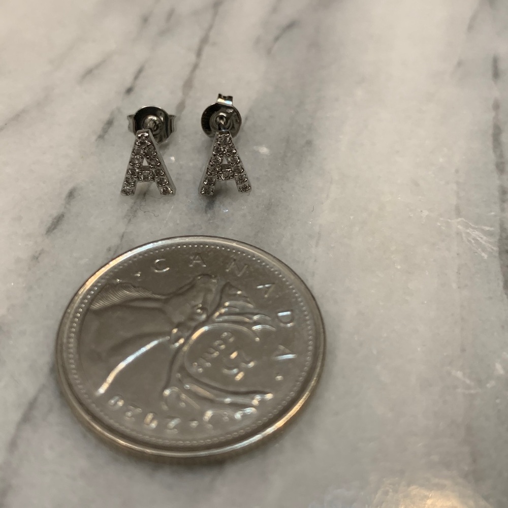 Initial Earrings - Picture 3 of 15